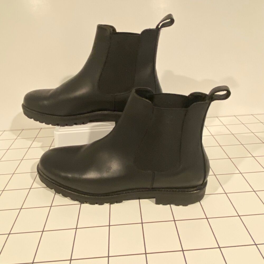 Portland Leather Patina Black Boots Men's 10 - Modified Heel Lugs